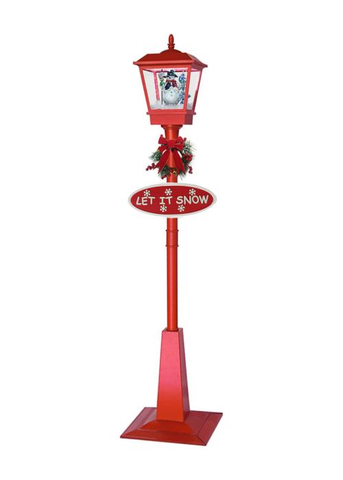 Farol de Villa Invernal Rojo