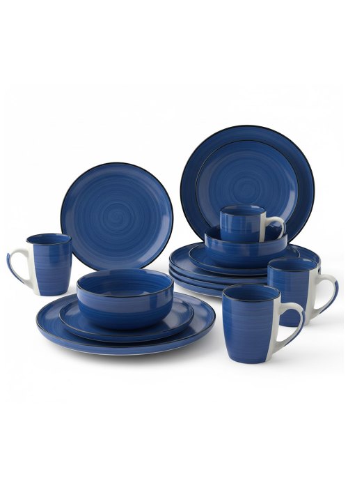 Set de Vajilla de 12 piezas azul índigo Neutro