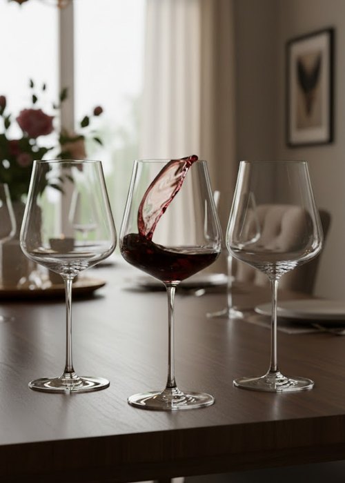 Set de 6 copas de Cristal de Vino 500 ml Neutro