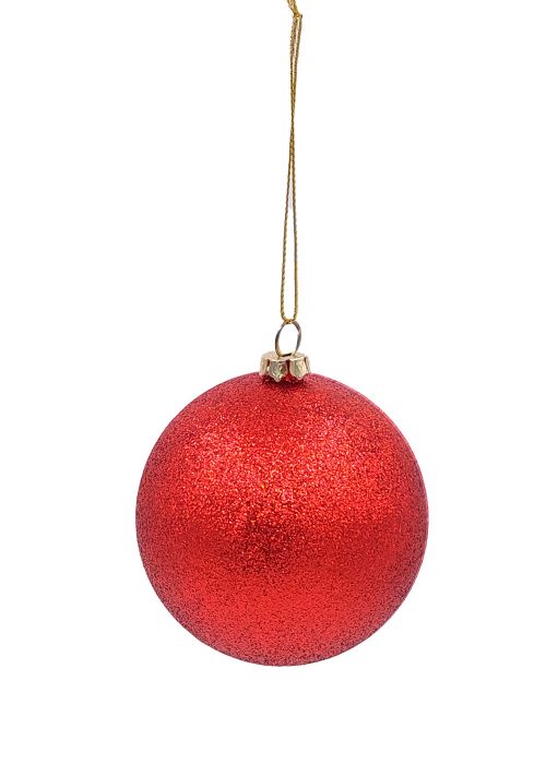 Bola Brillante Roja De 80MM ORN Rojo