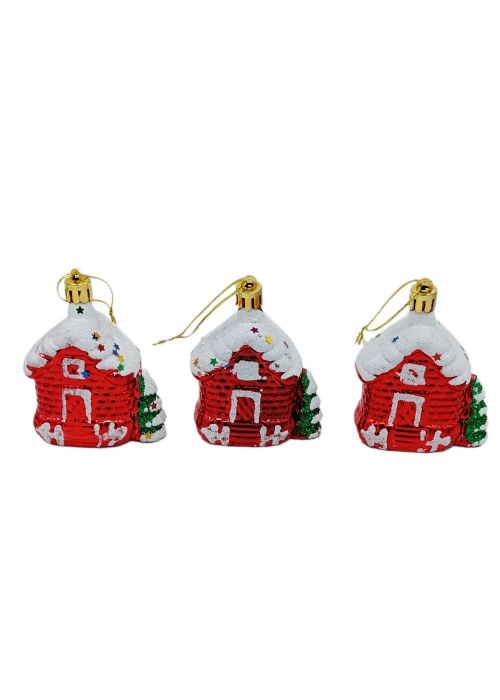 Set de 3 adornos Casitas