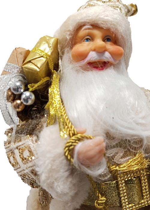 Papá Noel Invernal Dorado con Bolsa 90 Dorado