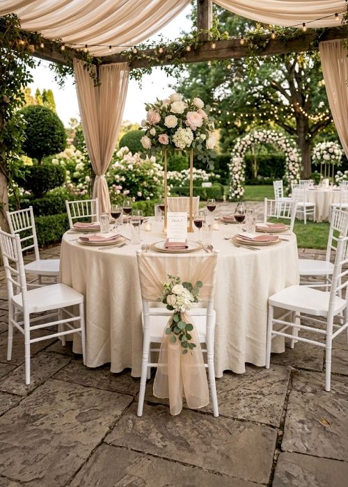 Set Silla Tiffany White x4