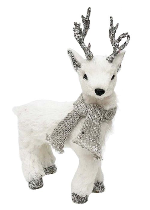 Reno Plateado de Pie Blanco