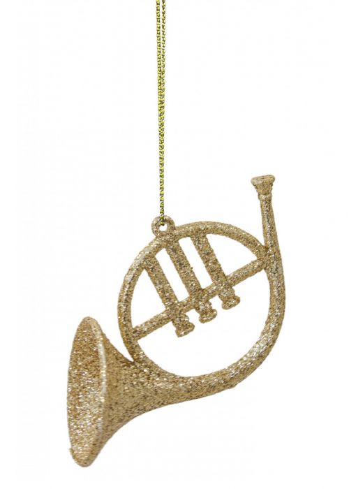 Trompa Decorativa Navideña Blanco