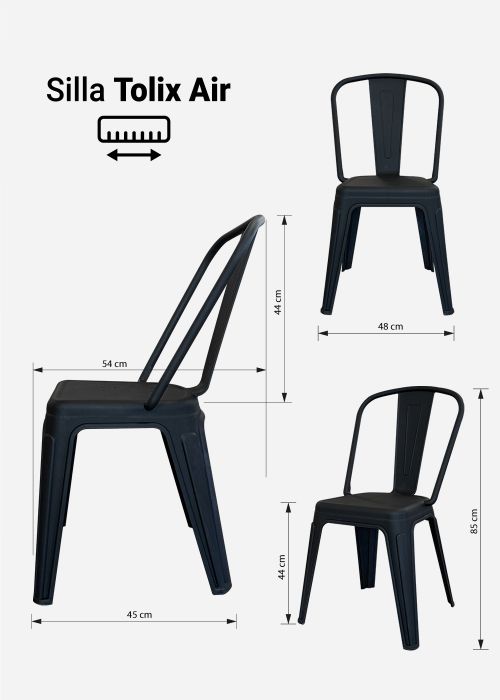 Silla Tolix Air x6 (Plástico Reforzado)