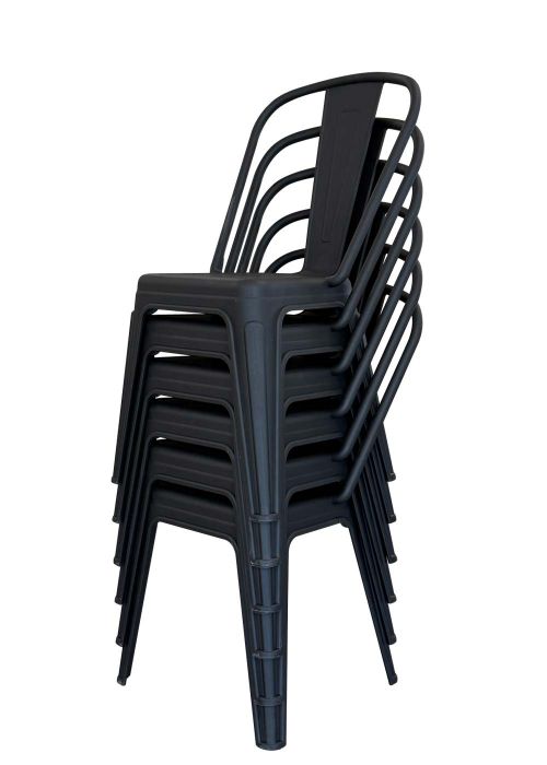 Silla Tolix Air x6 (Plástico Reforzado) Negro