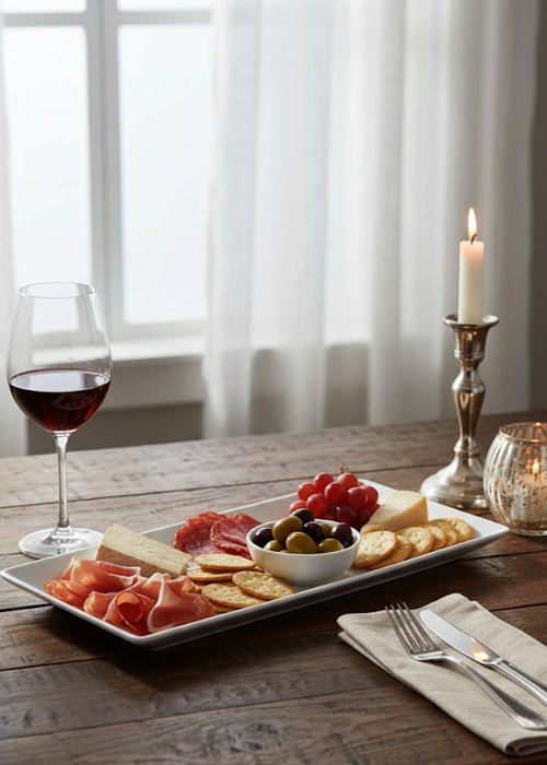 Plato bandeja de cerámica 36,7 cm Neutro