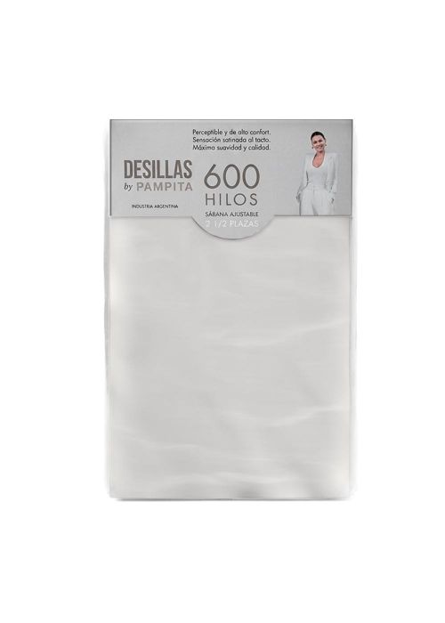 SABANA AJUSTABLE WASHED 600 HILOS 2 1/2 Neutro