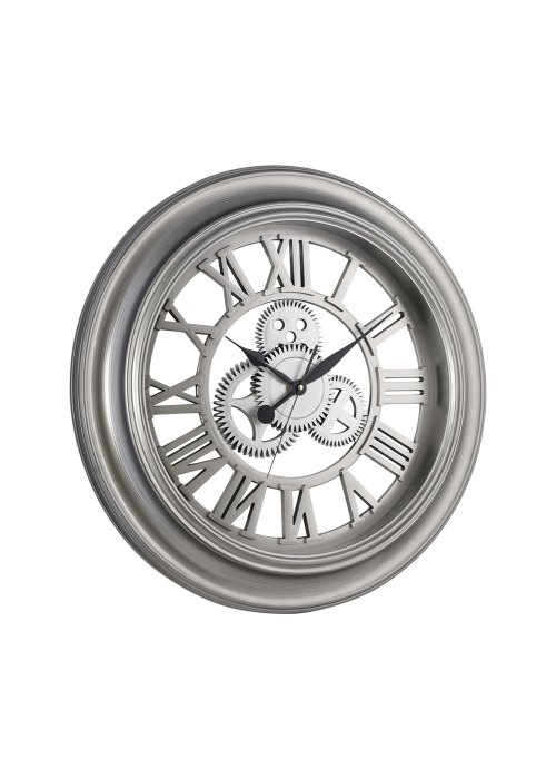 Reloj de Pared Calado Plata Transparente Neutro