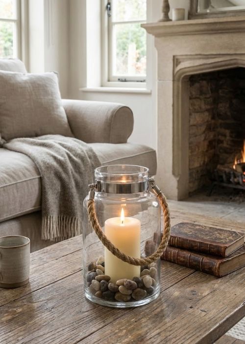 Florero Vidrio con Soga Vidrio