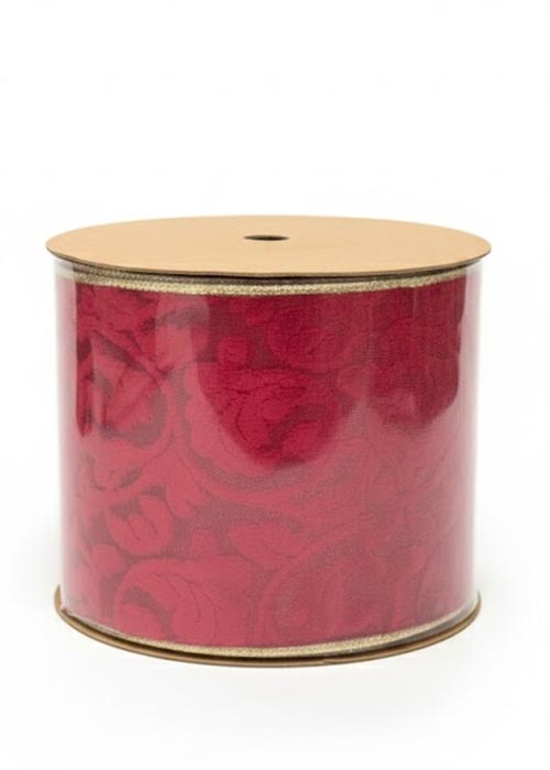 Cinta Decorativa Roja con borde dorado Rojo