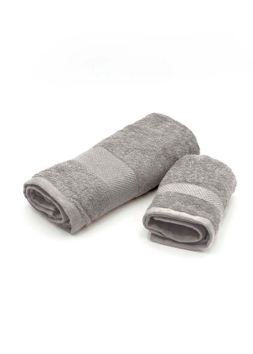 SET TOALLA Y TOALLON DISTINTA 1 GUARDA Gris Claro