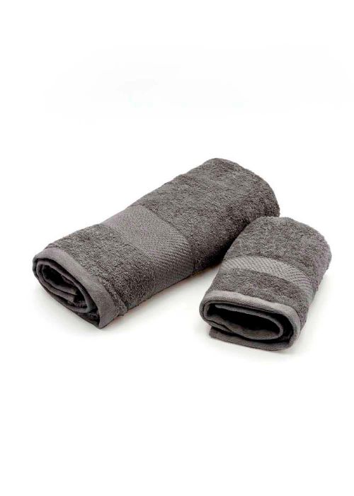 SET TOALLA Y TOALLON DISTINTA 1 GUARDA Gris Oscuro
