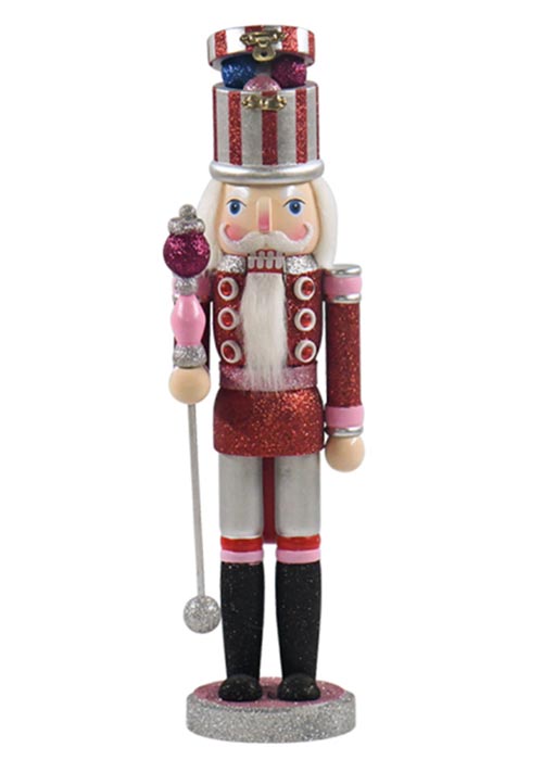 Muñeco Cascanueces Sombrero con Tapa 38cm Rojo