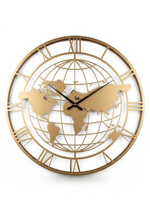 Reloj de pared Dorado Mundo Neutro