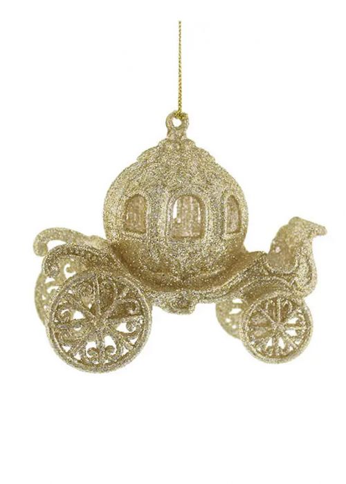 Carruaje Decorativo Brillante Dorado