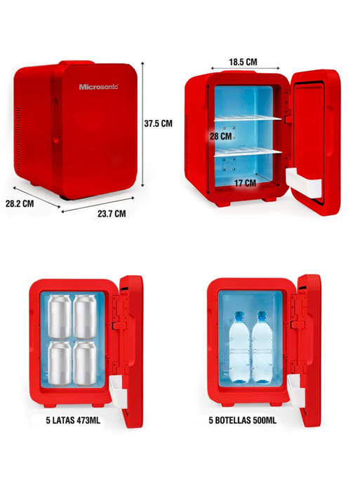 CONSERVADORA PORTABLE FRIO-CALOR 9 LITROS ROJA Rojo