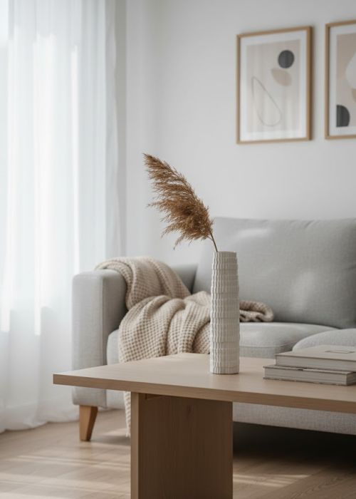 Florero Stone Blanco Neutro