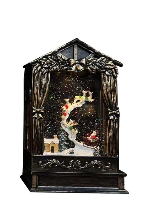 Ventana Invernal LED Papá Noel con trineo Multicolor