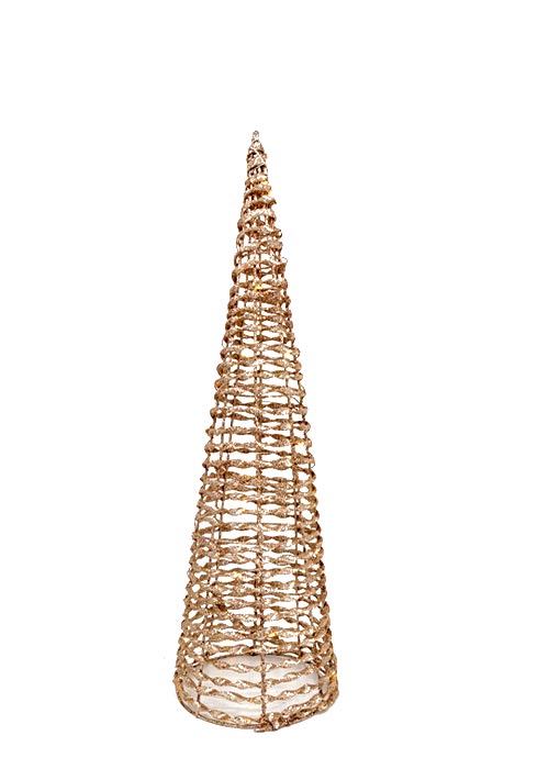 Cono Navideño en Dorado con Glitt 23 Dorado