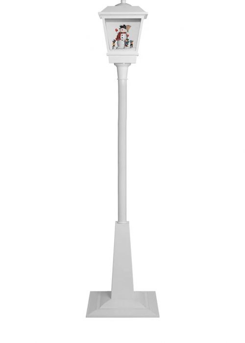 Farol con Muñeco de Nieve Blanco