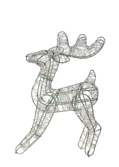 Figura Reno Luminoso 30x22cm Dorado