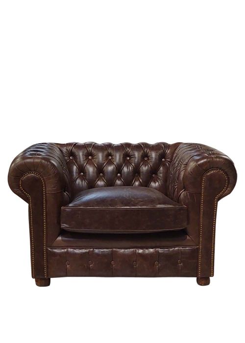 Sillon Chesterfield Cuero 1 Cuerpo