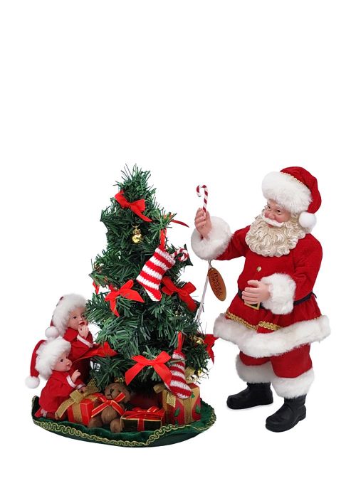 Papá Noel Echando un vistazo 13 Rojo