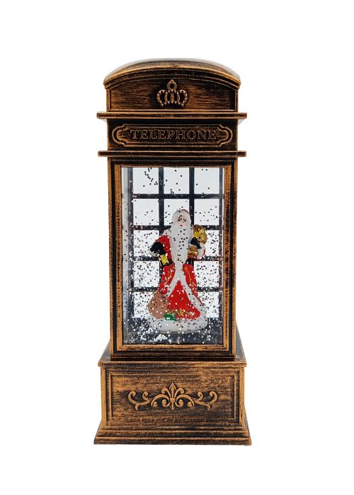 Cabina Telefónica con Glitter Papá Noel Multicolor