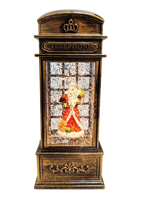 Cabina Telefónica con Glitter Papá Noel Multicolor