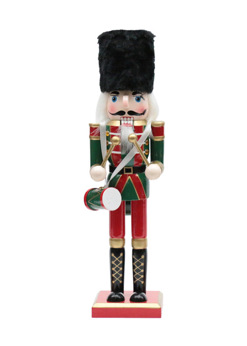 Cascanueces Gorro Negro 30cm Rojo