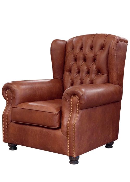 Sillon de Cuero Coventry 1 Cuerpo Cuero Marron Rojizo