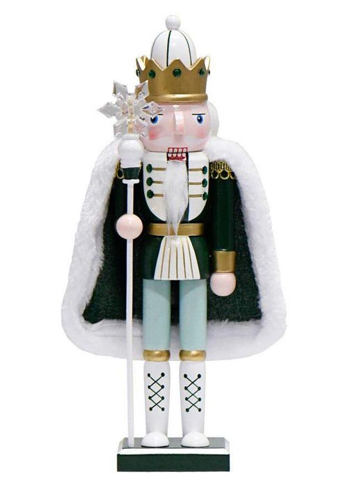 Muñeco Cascanueces Rey Invernal 30cm Verde Oscuro
