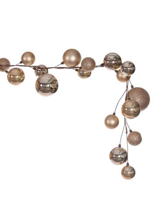 Guirnalda de Bolas Navideñas Doradas Dorado