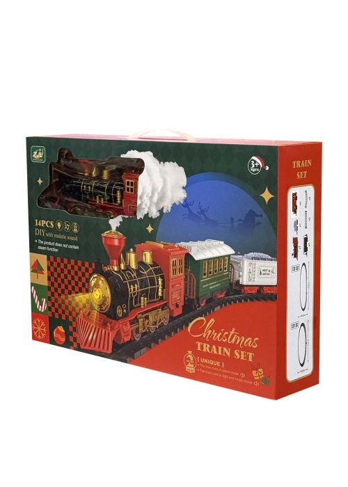Tren Navideño con Luces 14 Piezas Multicolor