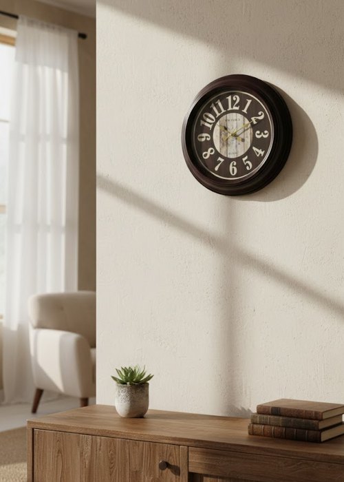 Reloj de pared estilo vintage industrial Neutro