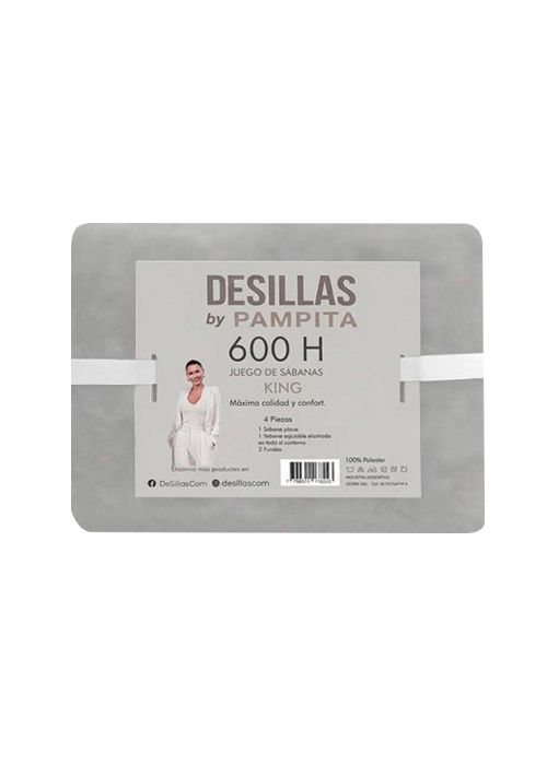 JGO DE SABANA WASHED 600 H LISA KING Gris