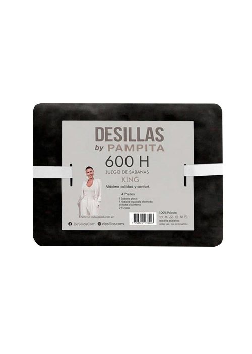 JGO DE SABANA WASHED 600 H LISA KING Negro