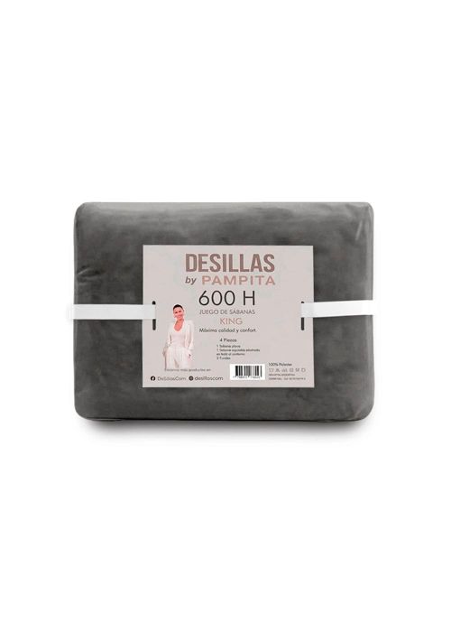 JGO DE SABANA WASHED 600 H LISA KING Gris
