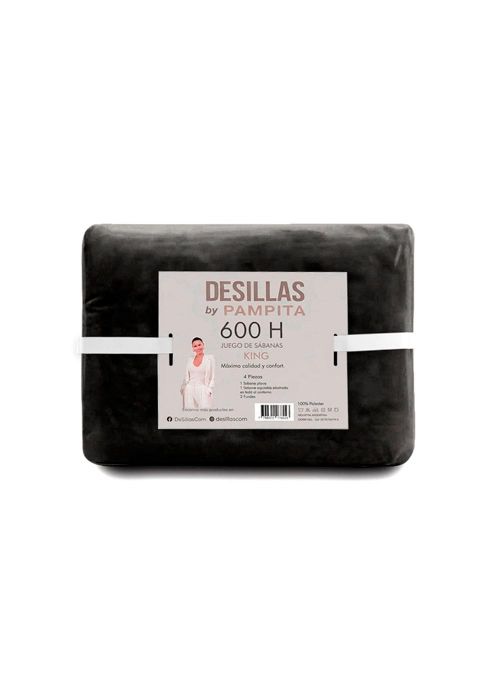 JGO DE SABANA WASHED 600 H LISA KING Negro