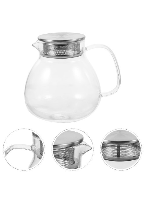 Jarra De Vidrio Con Tapa 1600 ml Neutro