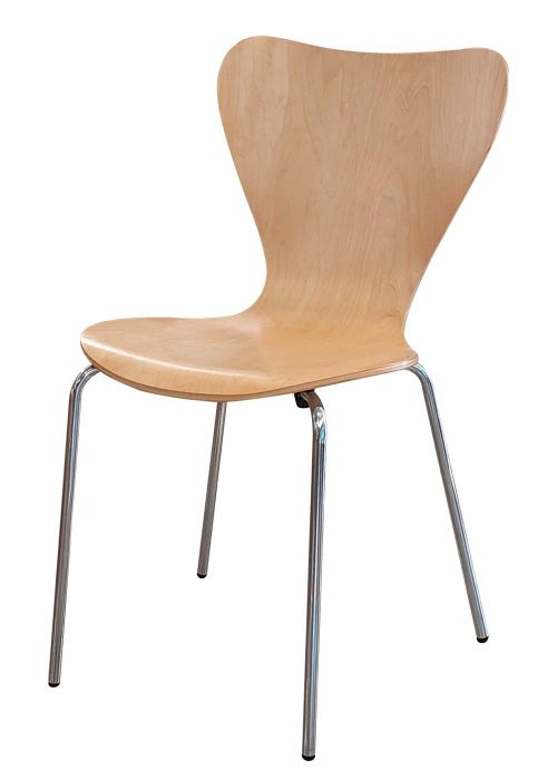 Silla Butterfly Natural Pata Chrome
