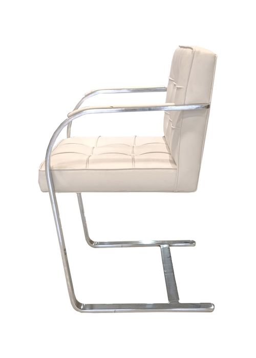 Sillon Brno Capitone Tapizado Blanco