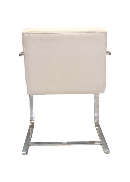 Sillon Brno Capitone Tapizado Blanco