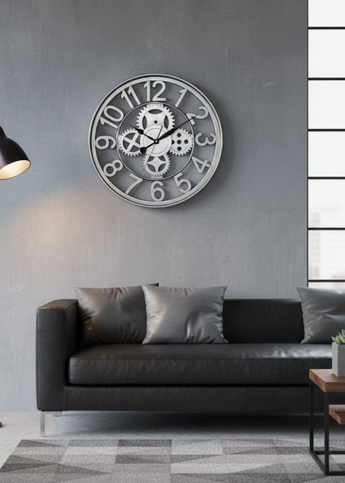 Reloj de Pared Calado Árabes Plateado Neutro