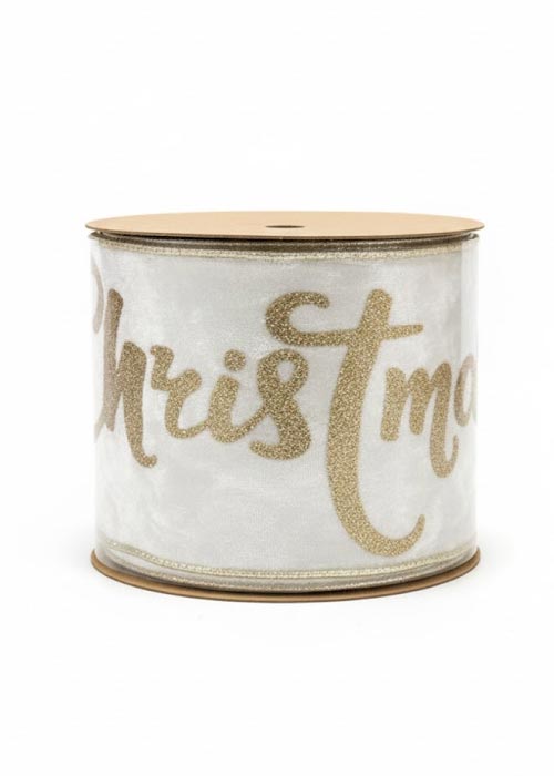 Cinta Decorativa Mery Cristmas Blanco