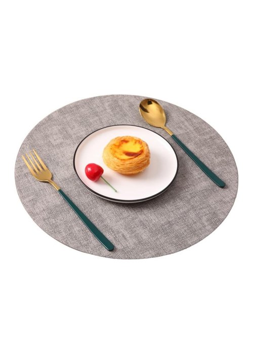 Individual circular Gris Neutro