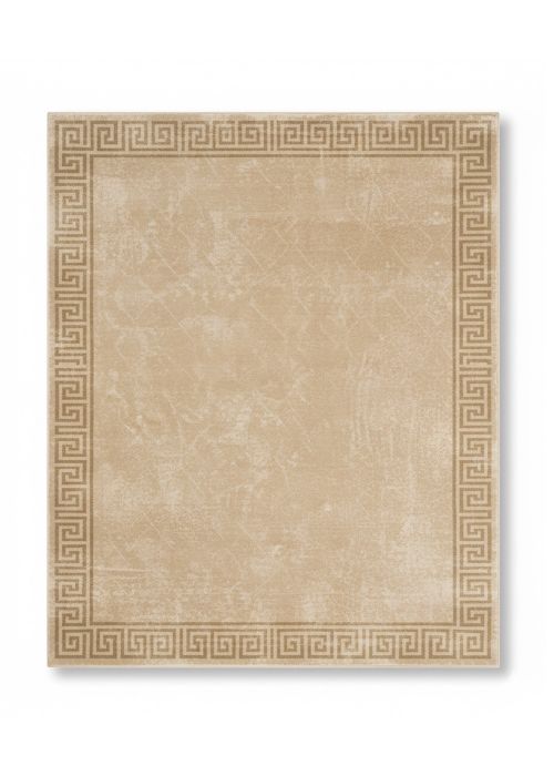 Alfombra con Borde Griego 160 cm Beige