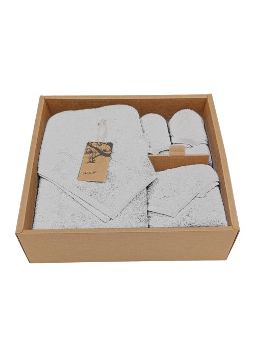 Juego de 4 toallas lisas Natural